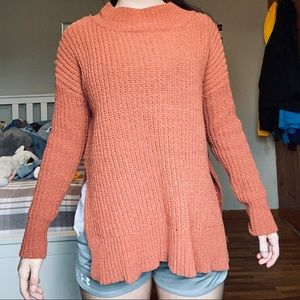 Orangish red aerie sweater